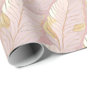Roze Goud Kerstpatroon#29 ID1009 Cadeaupapier (Rol Hoek)