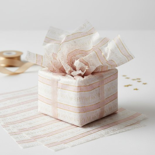 Roze Goud Kerstpatroon#35 ID1009 Tissuepapier