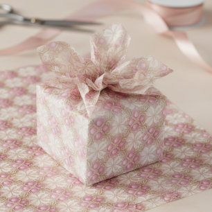 Roze Goud Kerstpatroon#4 ID1009 Tissuepapier