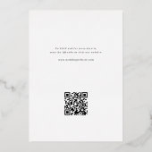 Roze Goud Klassieke Elegantie Script Monogram Huwe Folie Uitnodiging (Achterkant)
