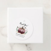 Roze Goud Kleine Pompoen Baby shower Bedankjes Labels (In situ)