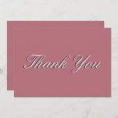 Roze Goud Kleur Minimalistisch Professioneel Bedankkaart (Voorkant / Achterkant)