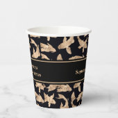 Roze goud koi vis banner verloving datum feest papieren bekers (Links)