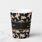 Roze goud koi vis banner verloving datum feest papieren bekers (Rechts)