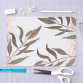 Roze Goud Koper Botanische Glam Moderne Trouw Tissuepapier (Craft)