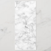 Roze Goud Koper Palmboom Wit Marmeren Huwelijk Menu (Achterkant)
