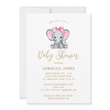 Roze Goud Kute Olifant Elegante Baby Shower