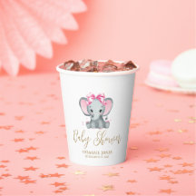 Roze Goud Kute Olifant Elegante Baby Shower
