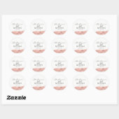 Roze Goud Kwaststreek Bat Mitzvah Sticker (Vel)