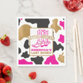 Roze Goud Laatste Rodeo Bachelorette Party Servett Servet (Insitu)