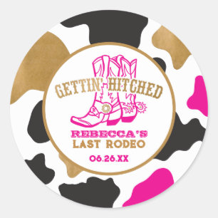Roze Goud Laatste Rodeo Bachelorette Party Sticker