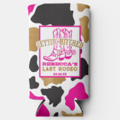 Roze Goud Laatste Rodeo vrijgezellenfeest Seltzer Blikjeskoeler (Voorkant)