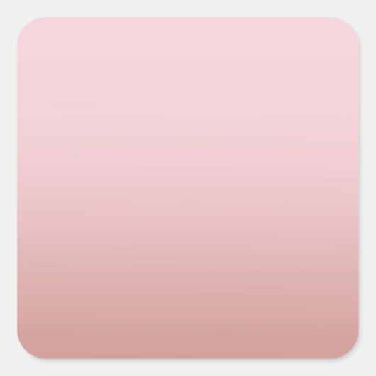 Roze Goud Lege Sjabloon Voeg Uw Tekst Toe Elegant Vierkante Sticker (Voorkant)