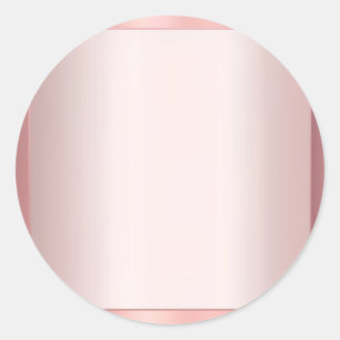 Roze Goud Lege Sjabloon Voeg Uw Tekst Toe Modern Ronde Sticker