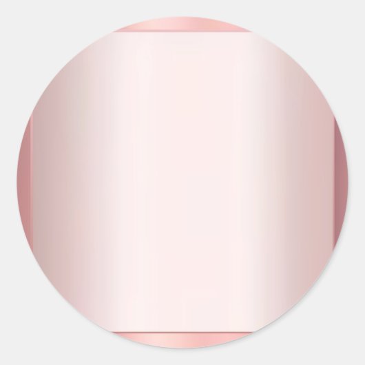 Roze Goud Lege Sjabloon Voeg Uw Tekst Toe Modern Ronde Sticker (Voorkant)