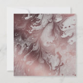 Roze Goud & Lichtgrijze Marmer Vier Feest Met Ons Kaart (Achterkant)