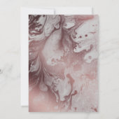 Roze Goud & Lichtgrijze Marmer Vier Feest Met Ons Kaart (Achterkant)