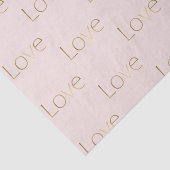 Roze Goud Liefde Bruidsfeest Tissuepapier (Detail)