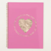 Roze Goud Liefde Vrede Vriendelijkheid Hart inspir Planner (Voorkant)