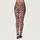 Roze Goud Luipaard Patroon Leggings (Achterkant)