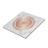 Roze Goud Mandala Grijs Marmer Tegeltje (Zijkant)