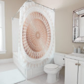 Roze Goud Mandala Modern Douchegordijn (In situ)