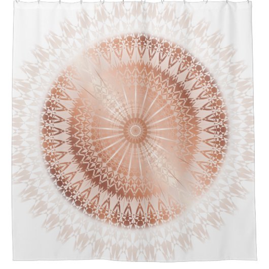 Roze Goud Mandala Modern Douchegordijn (Voorkant)