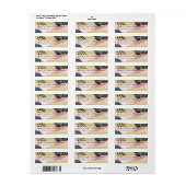 Roze Goud Marine Modern Adreslabel Etiket (Full Sheet)