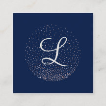 Roze Goud & Marineblauw | Chic Minimalistische Cir