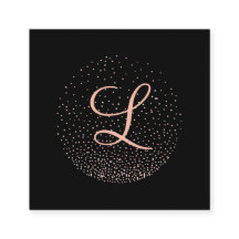 Roze Goud & Marineblauw | Chic Minimalistische Cir