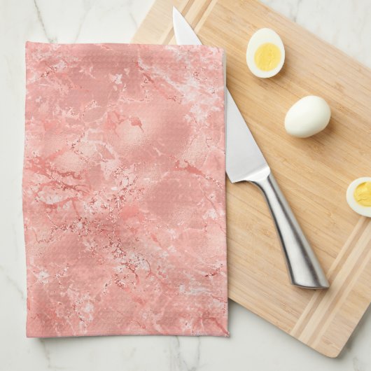 Roze Goud Marmer 4 Theedoek (Quarter Fold)