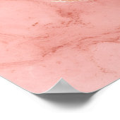 Roze Goud Marmer Abstracte Poster (Hoek)