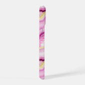 Roze Goud Marmer Agate Geode Geïnitialiseerd Chic iPhone 15 Case (Rechterkant)