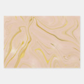 Roze Goud Marmer Agate Glitters Inpakpapier Vel (Voorkant 2)