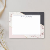 Roze Goud Marmer Gepersonaliseerde Naam Post-it® Notes