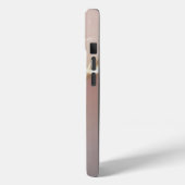 Roze goud marmer goud glitters monogram Case-Mate iPhone case (Achterkant / Links)