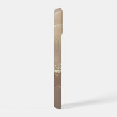 Roze goud marmer goud glitters monogram iPhone 15 case (Rechterkant)