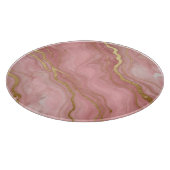 Roze Goud Marmer Luxe Abstract Snijplank (Hoek)