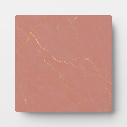 Roze Goud Marmer Patroon Fotoplaat (Voorkant)