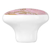 Roze Goud Marmer Patroon Keramische Knop (Zijkant)