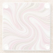 Roze Goud Marmeren Glas Onderzetter Glazen Onderzetter (Achterkant)