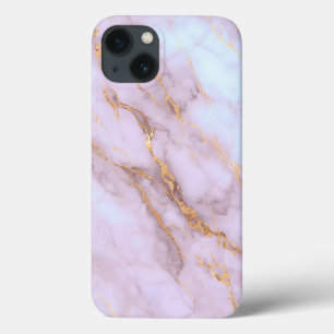 Roze & Goud Marmeren iPhone Case – Luxe Glam Serie