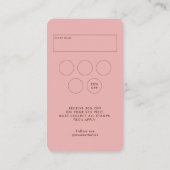 Roze Goud Marmeren Schoonheidssalon QR Code Loyali Visitekaartje (Achterkant)