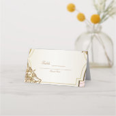 Roze & Goud Marokkaanse Arabische Nachten Tafelnum Plaatskaartje (Achterkant)