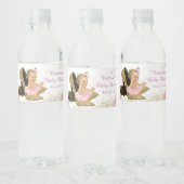 Roze Goud Meisje Baby shower Waterflesetiketten Waterfles Etiket (Flessen)