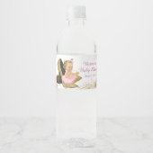 Roze Goud Meisje Baby shower Waterflesetiketten Waterfles Etiket (Voorkant)