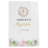 Roze Goud Meisje Doop Medium Cadeauzakje (Voorkant)
