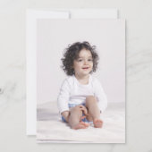 Roze & Goud Meisje Foto Verjaardag Uitnodiging (Achterkant)