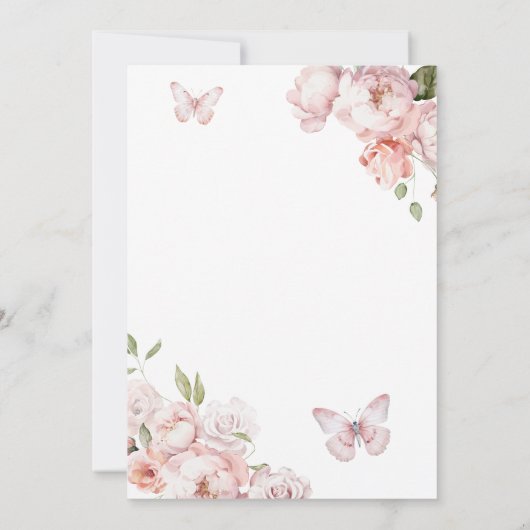 Roze Goud Meisje Quinceañera Save The Date Kalende Kaart (Achterkant)