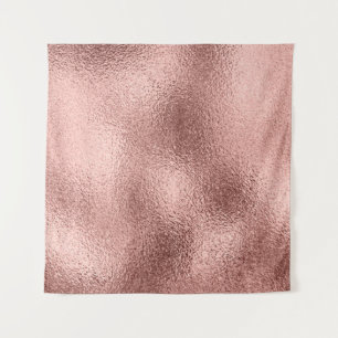 Roze Goud Metaal: Vintage Glans. Wandkleed